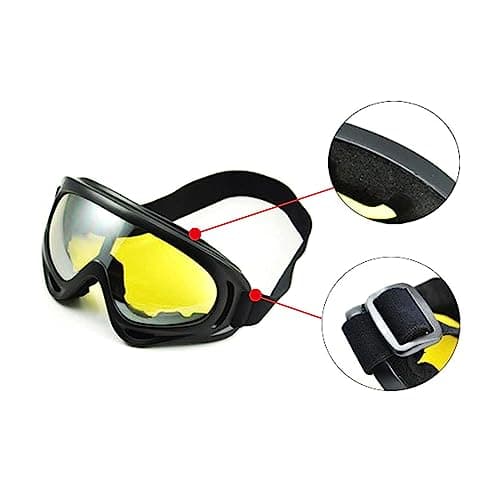 Wraparound Safety Goggles Impact Resistant Sealed Protective Work Glasses Over Spectacles for Construction, Lab, Welding, Cycling, Transparent — view 5