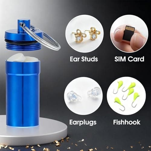 4 Pack Earphone Case Pill Case Ear Plug Carrying Cases Pill Organizer Portable Holder Storage Box for Keychain Hanging Travel — view 5