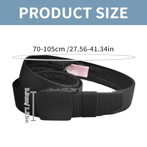Travel Money Belt for Hidden Men,Hidden Money Pouch, Secret Compartment Money Hideaway,Anti-Theft Security Waist Wallet,for Secure Travel,Everyday Use,Outdoor Working,Gift for Fathers Men Boyfriend — view 2