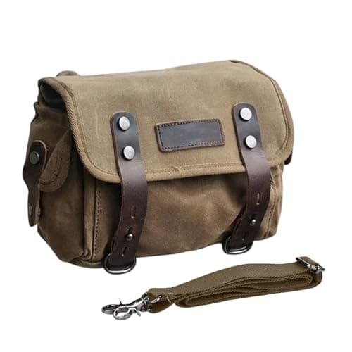 Motorcycle Bags - Removable Canvas Side Bags | Versatile Rear, Storage Pouch for Accessories, Travel and Electric Bike Bag