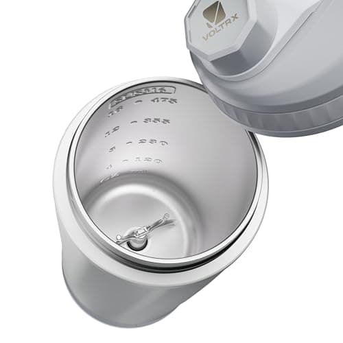 VOLTRX ChillMix Shaker Bottle Insulated Stainless Steel - USB C Rechargeable Electric Protein Shake Mixer, Shaker Cups for Protein Shakes and Meal Replacement, Ice White, 16 oz — view 4