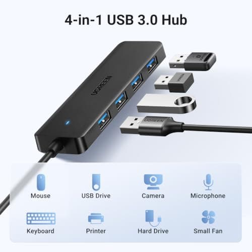 UGREEN USB Hub 3.0, USB Splitter 4 Port Ultra Slim with 5Gbps Data Transfer — view 2