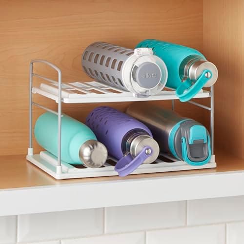 YouCopia UpSpace Water Bottle and Travel Mug Cabinet Organizer, Adjustable Storage Rack for Kitchen Organization, 2-Shelf — view 2