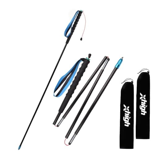 Ultralight 100% Carbon Fibre Trekking Poles 2-Pack, Z-Pole Design Trail Running, Foldable Pair Fixed Length 120cm, Lightweight High-Density Carbon for Hiking, Running & Walking - Quick Lock System