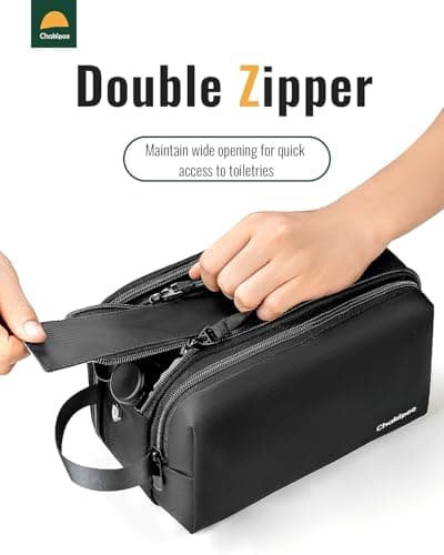 Chakipee Wash Bag, Large Travel Wash Bag Water-Resistant - Black — view 5