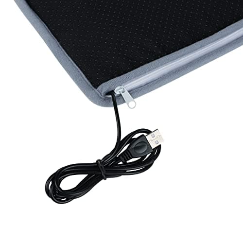 USB Heated Foot Warmer Electric Foot Heating Pad Winter Warm Fleece Lining Foot Muff Soft Thermal Foot Cushion Therapy Wrap for Women Men Elderly Feet Back Waist Abdomen Hands Office Home Foot Heater — view 6