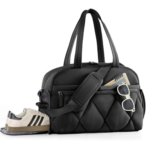 25L Travel Gym Bag for Women, Weekend Overnight Cabin Bag, Wet Pocket
