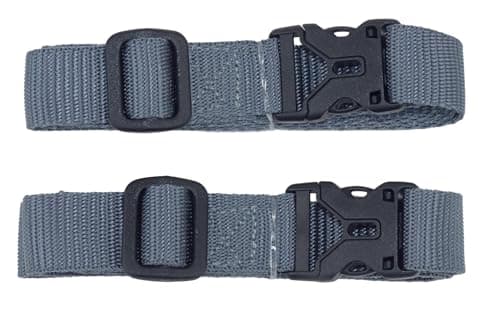 25mm Webbing Strap with Quick Release and Length-Adjusting Buckles (Pack of Two) (grey, 60cm)