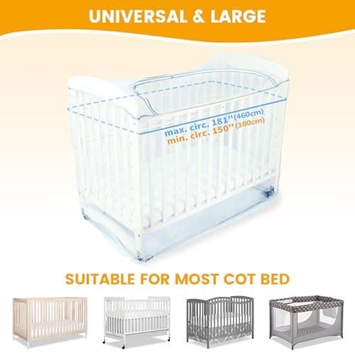 Orzbow Universal Mosquito Net for Cot Bed, White — view 3