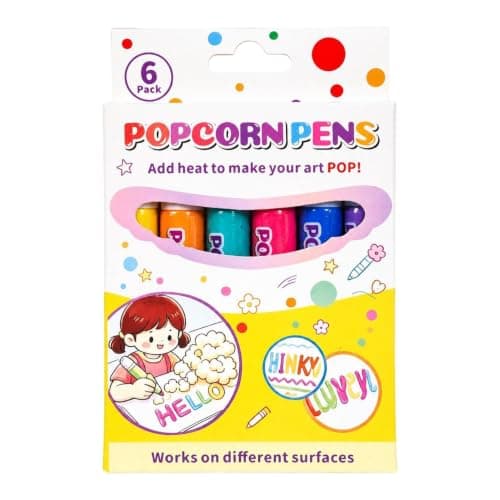 3d Pens For Kids Popcorn Pens 6 Colors Raised Bubble Dot Markers