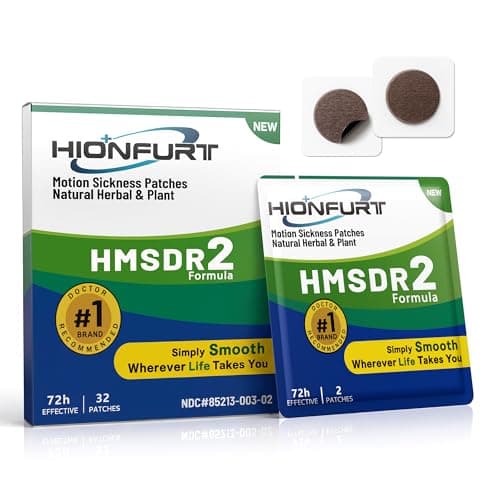 Hionfurt HMSDR2 Motion Sickness Patches 32 Patches with Natural Ingredients