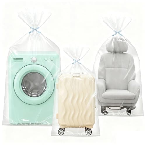 LPVVPEZ 10 Pack Large Clear Plastic Bags, 100x152cm Extra Large Waterproof Dustproof Storage Bags for Suitcase, Furniture, Quilt, Seasonal Clothing and Plush Toys — view 4