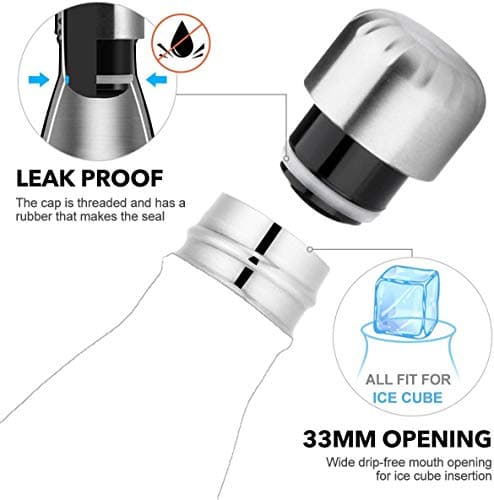 Camouflage Stainless Steel Water Bottle, 500ML,Metal Sports Bottles,Double Walled Vacuum, Small Insulated Water Bottles for School, Gym, Running, Travel Reusable Leak Proof — view 5