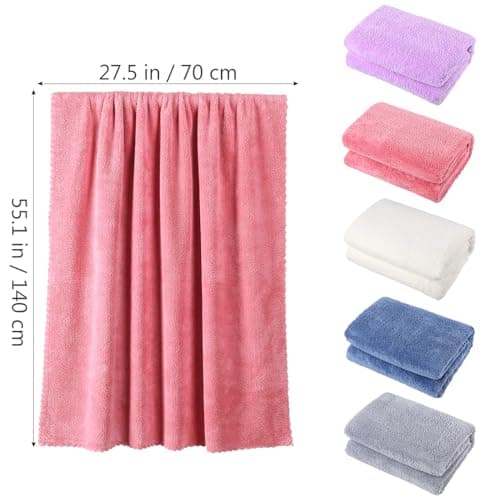 Gatuida 5 Piece Solid Color Lace Bath Towel Set Microfiber Polyester — view 2
