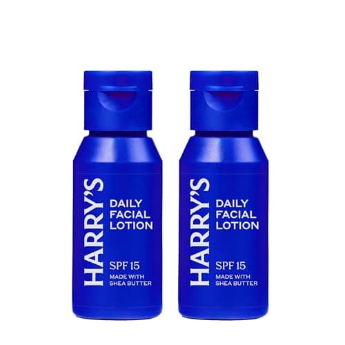 Harry’s Face Moisturiser SPF 15 for Men, Daily Facial Moisturiser, Gentle Formula, 50ml x 2 Pack