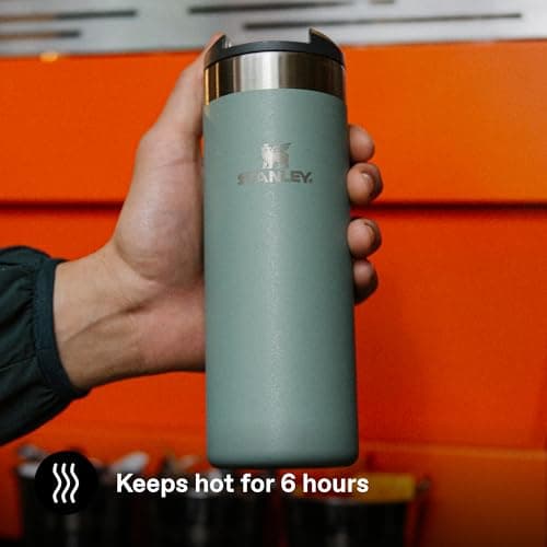 Stanley 1913 Aerolight Transit Travel Mug 0.47L - Keeps 6 Hours Hot - 8 Hours Cold - Dishwasher Safe - Leakproof - Car Cup Holder Compatible - Insulated Coffee Cup - Shale — view 4