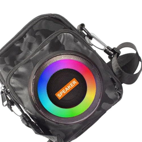 Aundhegrtt Outdoor Rechargeable Waterproof Bluetooth Speaker Large Capacity Power Bank for Hiking Traval Travel Back Pack Speaker Bag — view 4