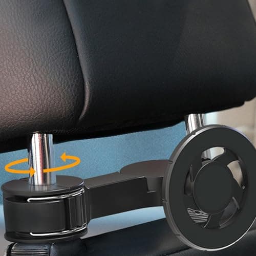 Headrest Phone Mount - Magnetic Adjustable Phone Holder For Back Seat, Quick Installation Multi-Purpose Car Mount For Phones And Bags Magnetic Headrest Phone Mount - Adjustable Back Seat Phone Holder — view 3