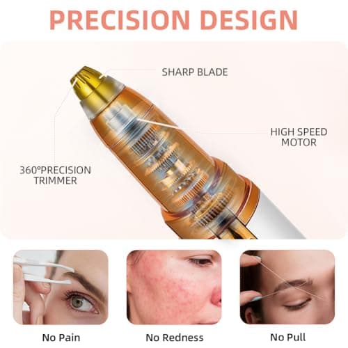 AYBUY Eyebrow Trimmer for Women,Rechargeable Eyebrow Shaper, White — view 4