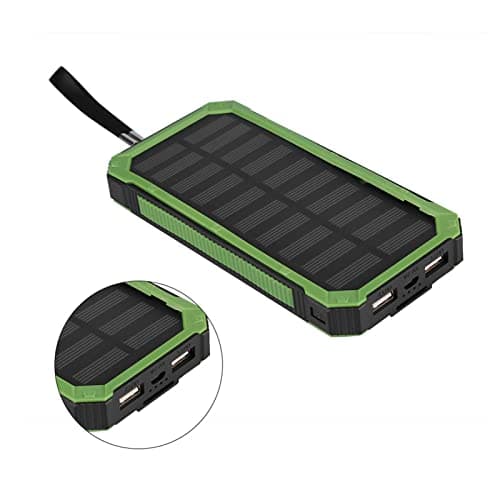 YUEHISY Fast Charging Portable 20000mAh Dual USB Solar Power Bank Case DIY Kit for Phone Charging, Power Bank (Green) — view 2