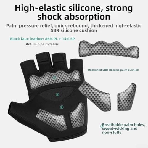 SBR Shock Absorbing Gloves Carbon Fiber Textured — view 6