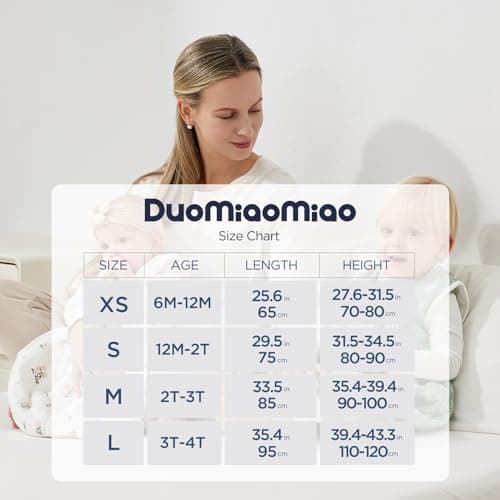 Duomiaomiao Sleeping Bag with Legs, 100% Cotton 0.5 Tog Summer Baby Sleep Bag Toddler Sleeping Sack with Feet for 2-3 Years Boys Girls, Green — view 6