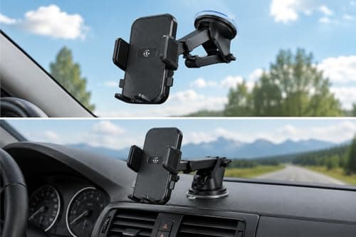 The Lux Brand Universal [2026] BEST Car Phone Holder, Enhanced & Upgraded Suction Adjustable 360° Rotation for Dashboard/Windscreen, Compatible with all Smart Phones. Premium Quality — view 2