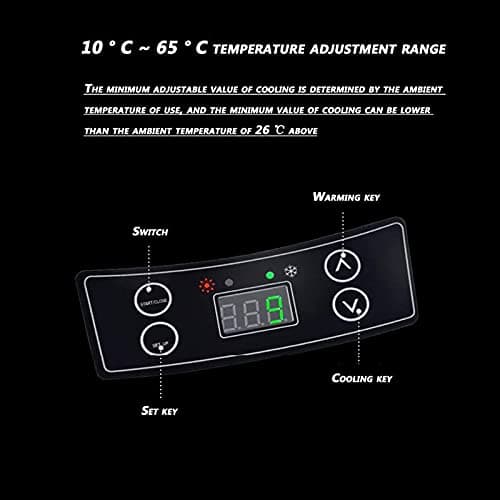 JNYB Car Refrigerator, 12V Mini Fridge Portable Personal Compact Cooler And Warmer 8L 12 Cans for Cars, Road Trips, Homes, Offices,Brown — view 4