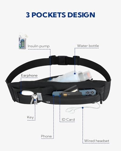 Waterfly Running Belt Bum Bag: Runner Marathon Jogging Men Women — view 4
