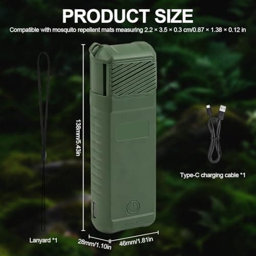 AOOWU 3-in-1 Electric Mosquito Repellent with Camping Lantern, Portable Mosquito Repeller, Double-Sided Insect Repellent with Power Bank Function, Outdoor & Indoor Fly Zapper for Camping, Backpacker — view 2