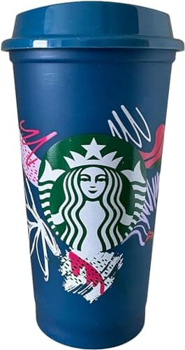 STARBUCKS Reusable Plastic Travel Eco Mug/Cup/Tumbler Grande Medium, 16oz 473ml (Teal)