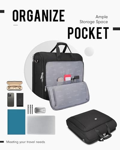 MATEIN Double Layer Suit Carriers for Men, Travel Garment Bags for Business — view 3