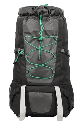 Mountain Warehouse Peru 55L Backpack - Compression, Rain Cover Travel Bag - For Camping, Hiking Charcoal — view 5