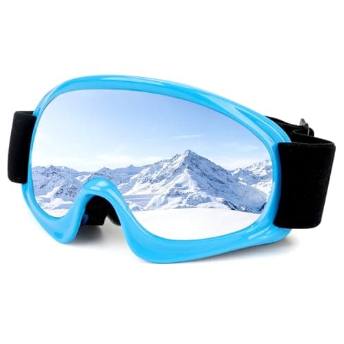 Yooyan Kids Ski Goggles Anti Fog Snowboard Goggles Ski Goggles 3-14 Years Boys Girls Snow Goggles UV Protection Fog Ski Goggles for Skiing Motorcycling Cycling Skating
