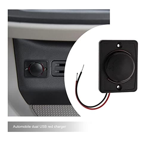 YINETTECH 2pcs 3.1A Car Dual USB Charger Adapter 2 Port USB Charging Socket Charging Panel Mount 12V-24V for Mobile Phone Tablet Android Devices PDA GPS — view 2