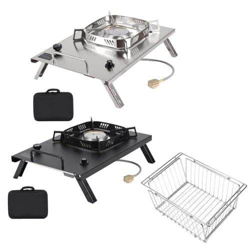 BEAZOOM Portable Folding IGT Table, for Stainless Steel Camping Cooktop for Compact Outdoor Burner HikingDrain basket — view 4