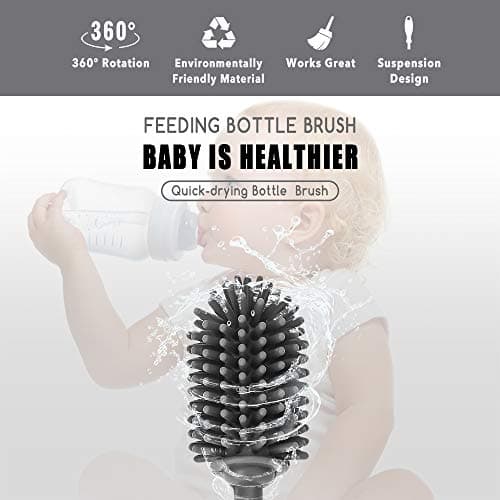 ddLUCK Silicone Bottle Brush for Cleaning, 31cm Water Bottle Cleaner(Qty 1) — view 2