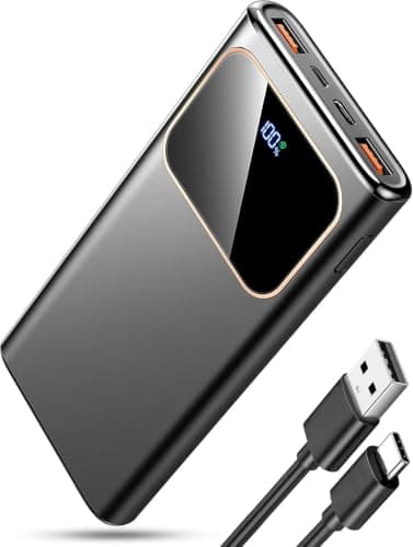 Power Bank, Fast 22.5W Charging 10000mAh Portable Charger, Small Battery Pack USB C Input & Output Powerbank with LED Display, PD3.0 QC4.0 Phone Battery Pack for iPhone 17/16/15/14/13, Android etc.