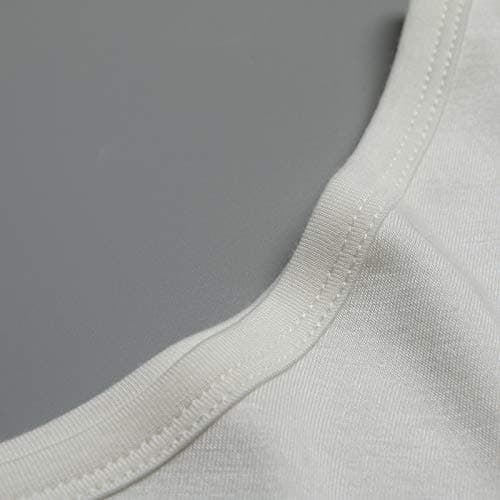 Mcilia Women's Ultrathin Modal Round Neck Long Sleeve Thermal Top/Shirt Off-White Medium (UK Size 12 14) — view 5