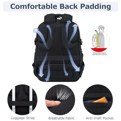 VANKEAN Travel Laptop Backpack 17.3Inch Computer Backpack Men Business Work — view 5