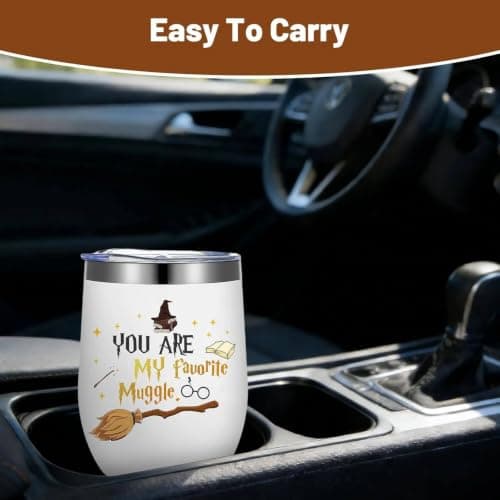 Huipalon Stainless Steel Tumbler 12oz Wizard Themed Travel Tumbler Coffee Cup with Straw, Brush, Cup Lid - Magic Themed Gifts for Adults Kids Witch Gifts — view 5