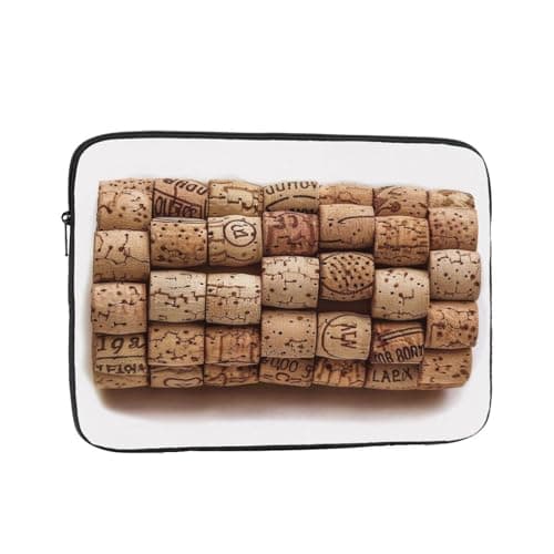 Wine cork Print Laptop Sleeve, Compact Portable Protection for 15 inch Devices, Pad Tablet, Work, Travel & Office Use