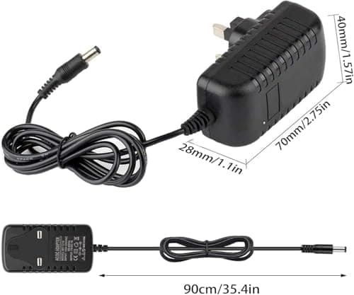 12V 1A Power Supply Adapter, AC Adapter 100-240V to 12v DC Power Adapter Driver Transformer Universal for LED Strip Lights, Router, CCTV Camera, Monitor, ADSL Cats Etc — view 2