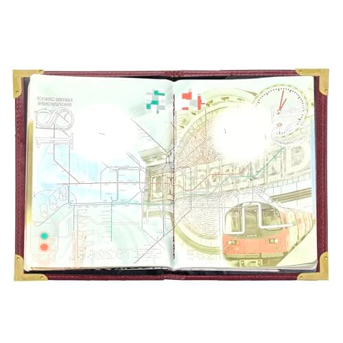 FACATH Passport Cover Holiday Essentials UK Passport Holder Minimalist Wallet British Travel Accesaries Ireland Card Holder (Burgundy) — view 6