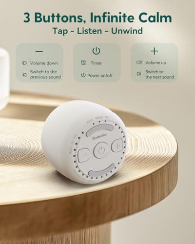 Babelio Portable White Noise Machine Timer Memory Function, for Baby Adults — view 6