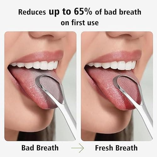Tongue Scraper 3-Piece Set for Adults with Case, Stainless Steel Tongue Cleaner & Scraper - Metal Tongue Scraper with UV Sterilisation for Fresh Breath, Plaque Removal & Oral Hygiene Kit — view 6