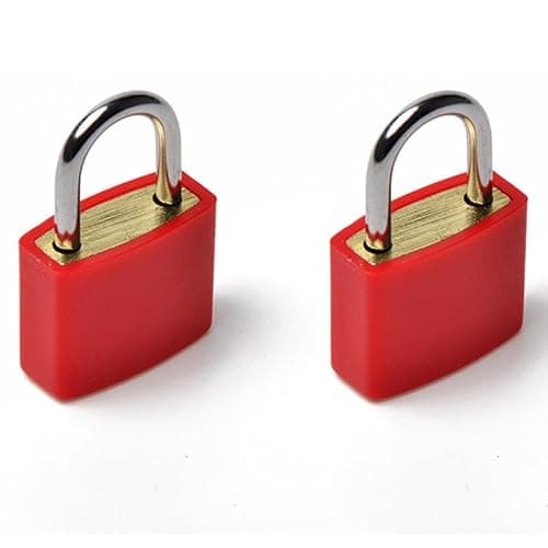 Suitcase Locks, Luggage Locks, Suitcase Locks with Keys, Multicolor Small Padlocks for Travel Suitcases Luggage Bag Case,Metal Travel Padlocks for Luggage Lock Backpack,Gym,Locker (Red)