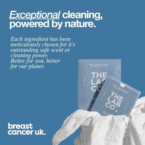 The Lab Co. Laundry Detergent Strips Washing Sheets | Eco Ultra-Concentrated | Non-Bio for Sensitive Skin | Non-Toxic Fragrance | EDC-Free | Lab-Tested | Soothing Linen Chamomile White Rose | 32 Loads — view 5