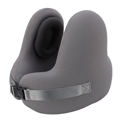 KIMISS Travel Neck Pillow with Noise Canceling Earmuffs U Shaped Neck