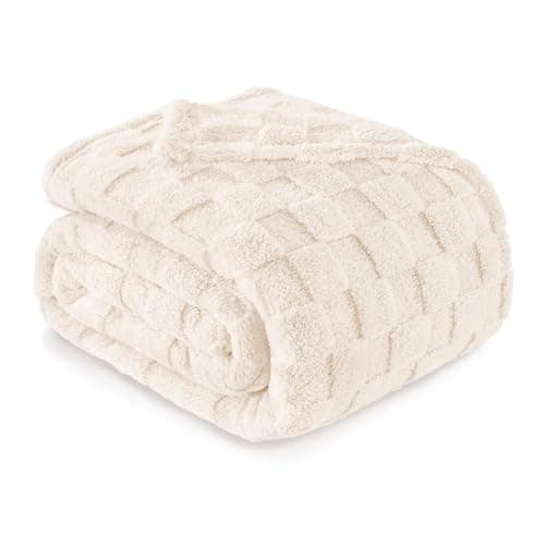 Exclusivo Mezcla Checkered Fleece Queen Size Blanket for Bed, 230x230 CM